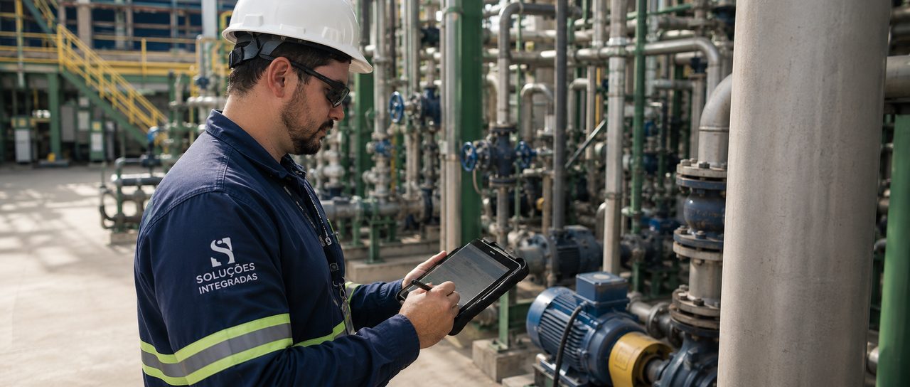 Vistoria técnica de equipamentos em planta industrial